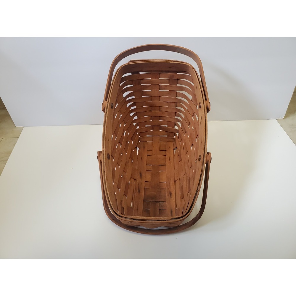 Vintage Longaberger Baskets, Protectors, and Liners Lot Handmade In 1999 & 1989 - Picture 15 of 16